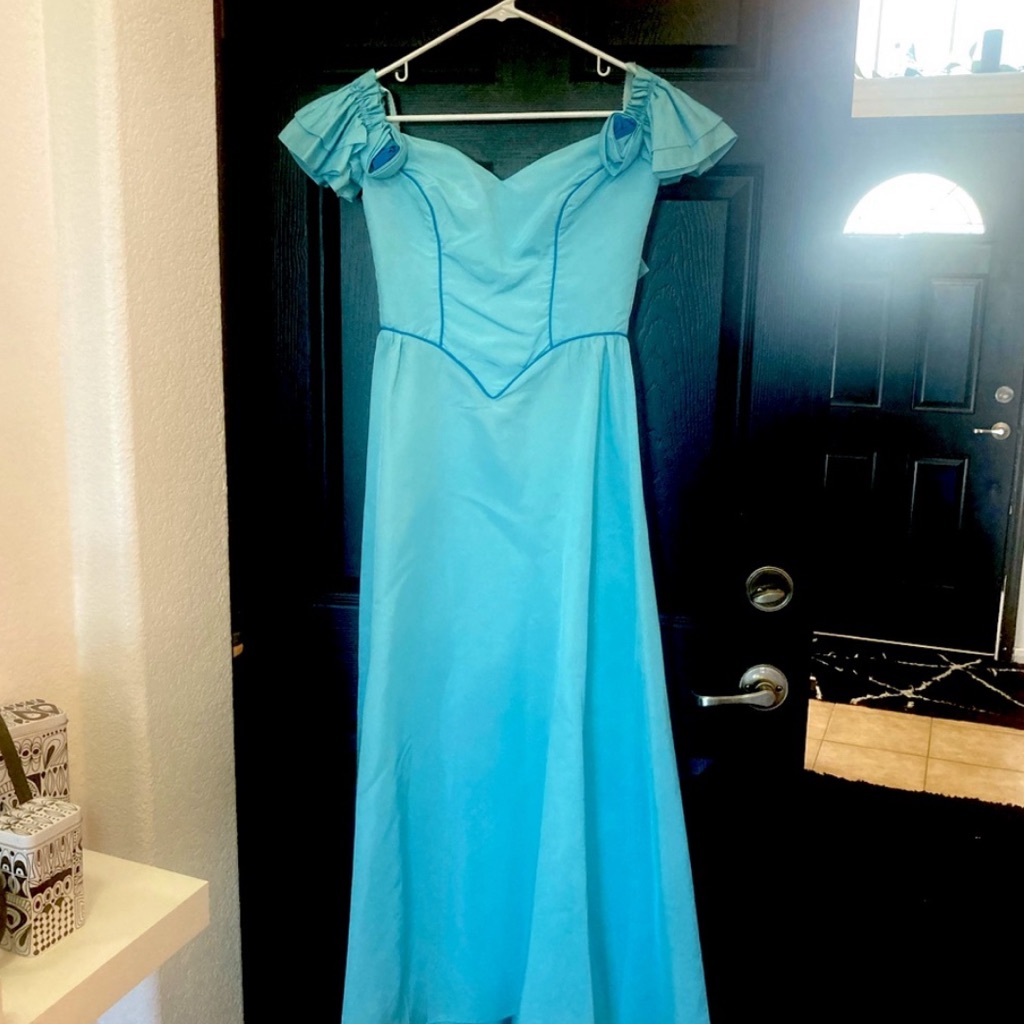 Vintage Allure. Gorgeous Light Blue Cinderella Style Dress.